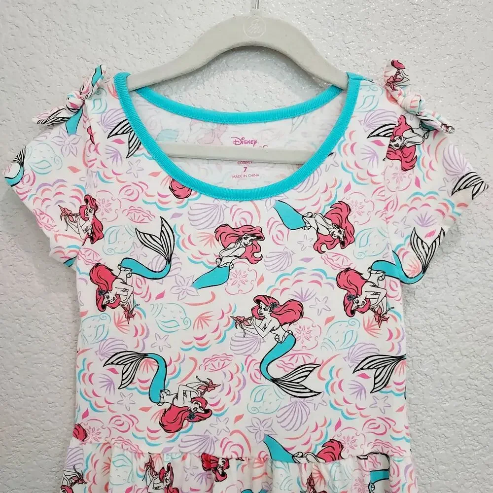 (2) Disney Ariel Cotton Dress Bundle Size 7